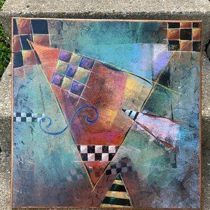 Bill Wheeler "Syncopation, 4 - 7" 2002 Abstract Paintings on Wood, Group of 4